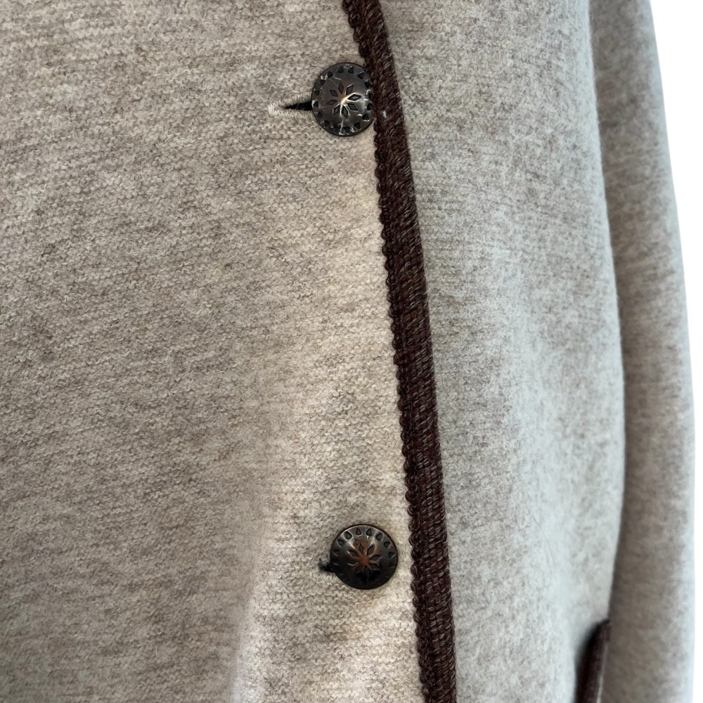 Vintage L.L. Bean beige wool button down coat M - Picture 8 of 14